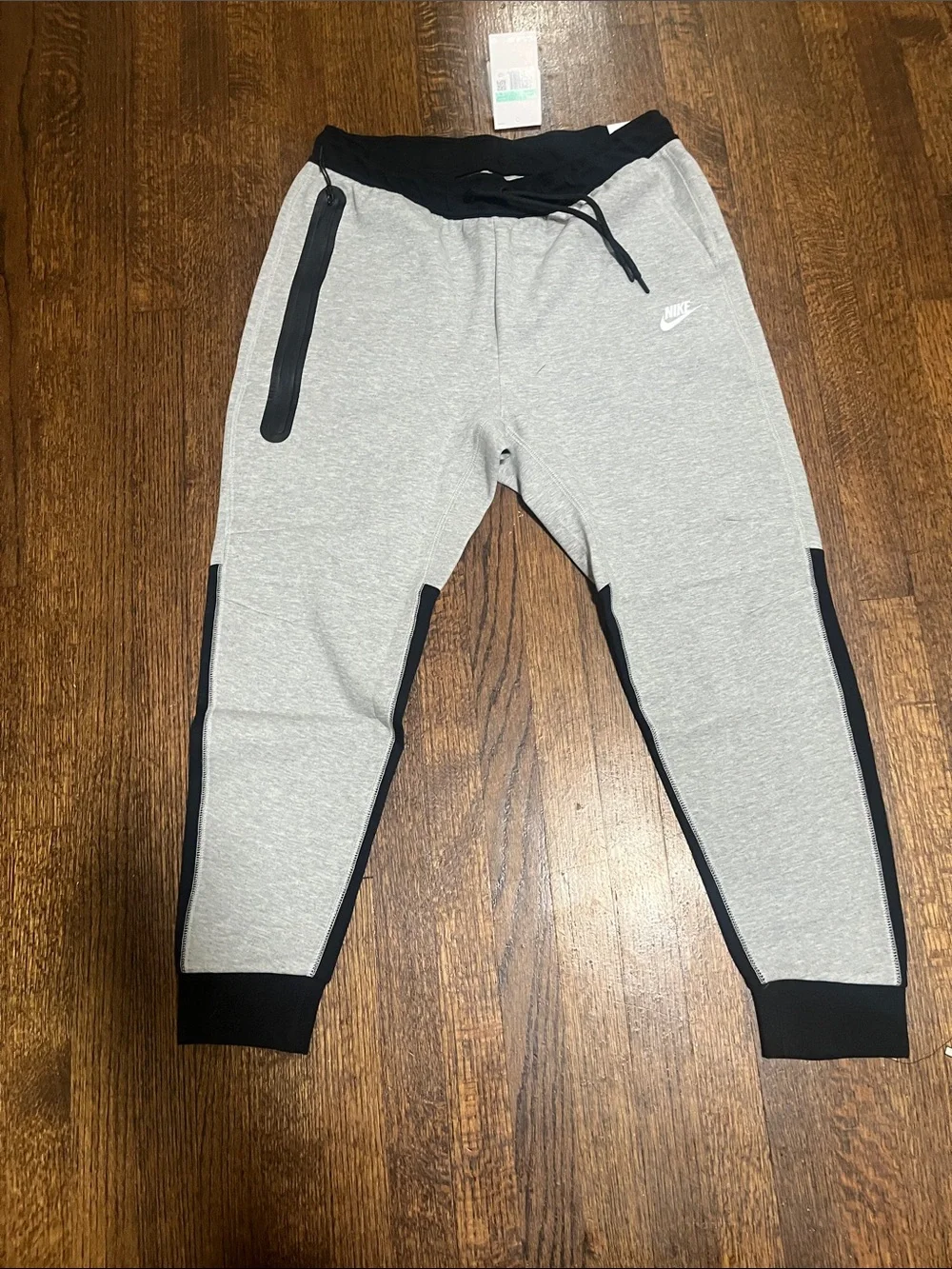 Nike Kids Light Gray and Black Jogger Pants